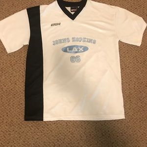 white johns hopkins lacrosse t-shirt